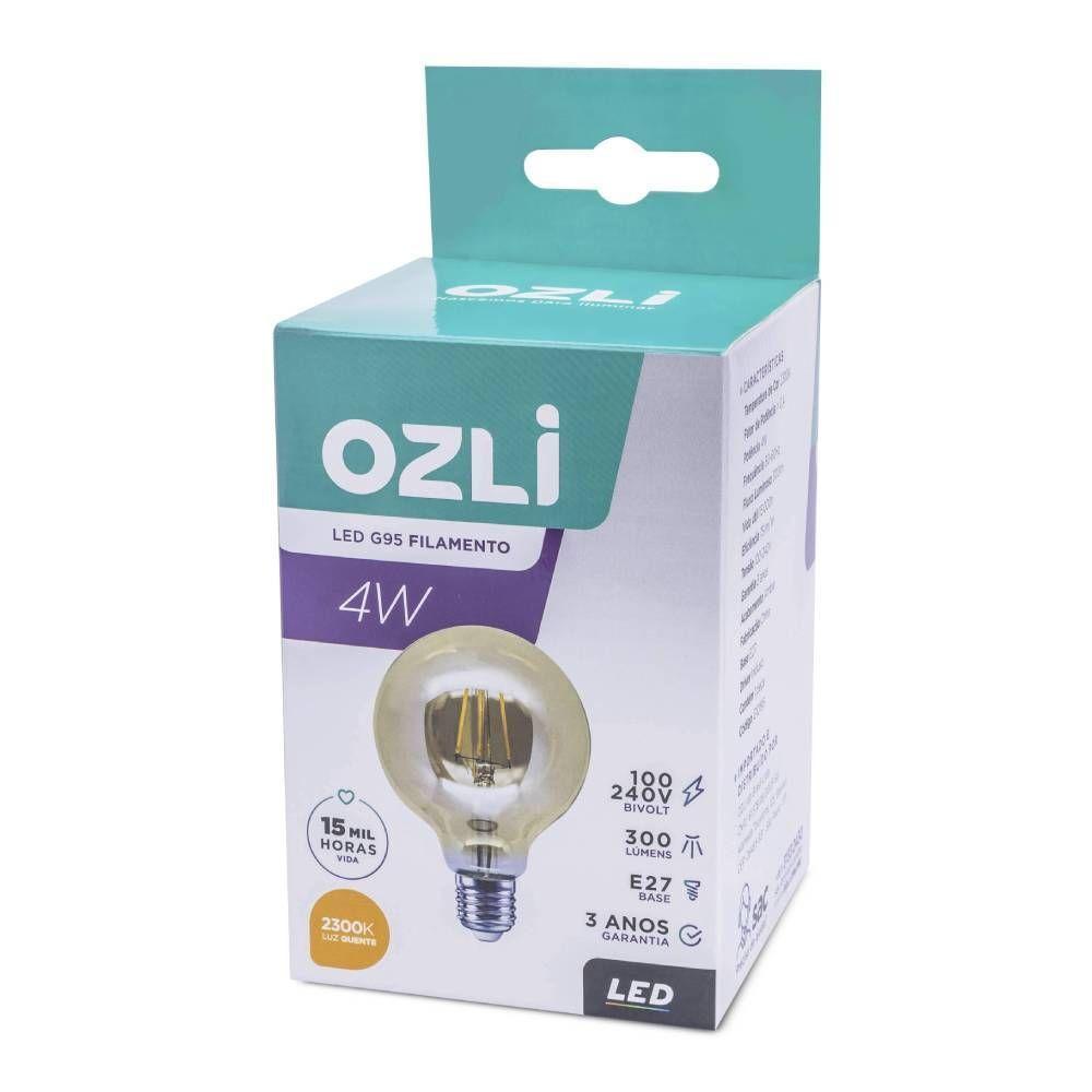 Lâmpada Led Globo Filamento 4w 2300k E27 Bivolt Decorativa Unidade - 3
