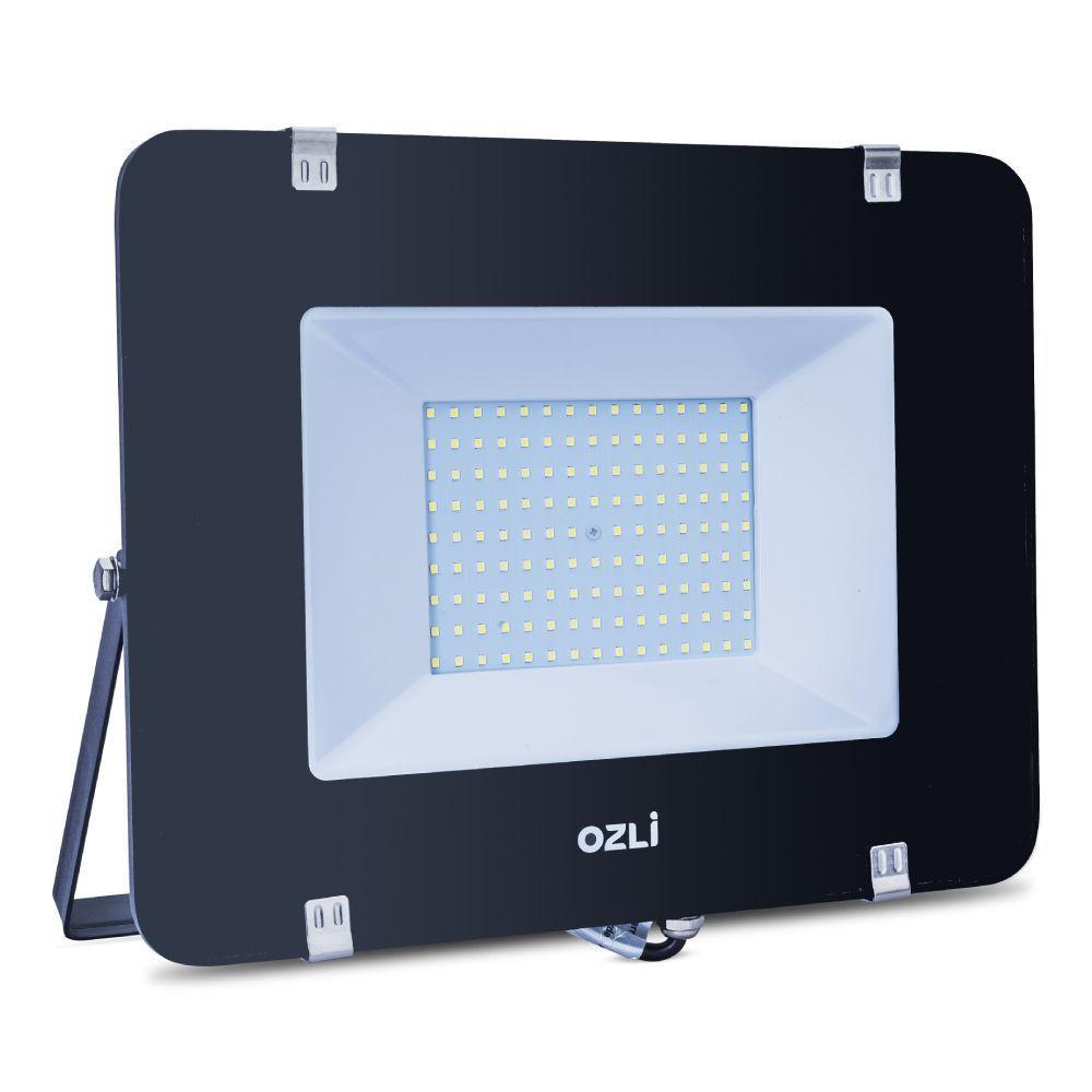 Refletor Led Slim 50w 6500k Bivolt Ip65 Carcaça Preta Alta Luminosidade - 1