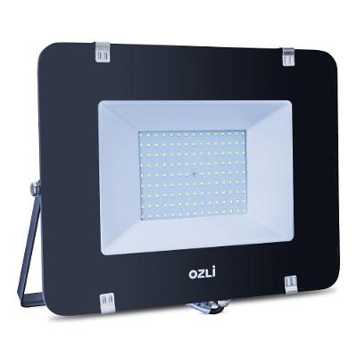 Refletor Led Slim 50w 6500k Bivolt Ip65 Carcaça Preta Alta Luminosidade