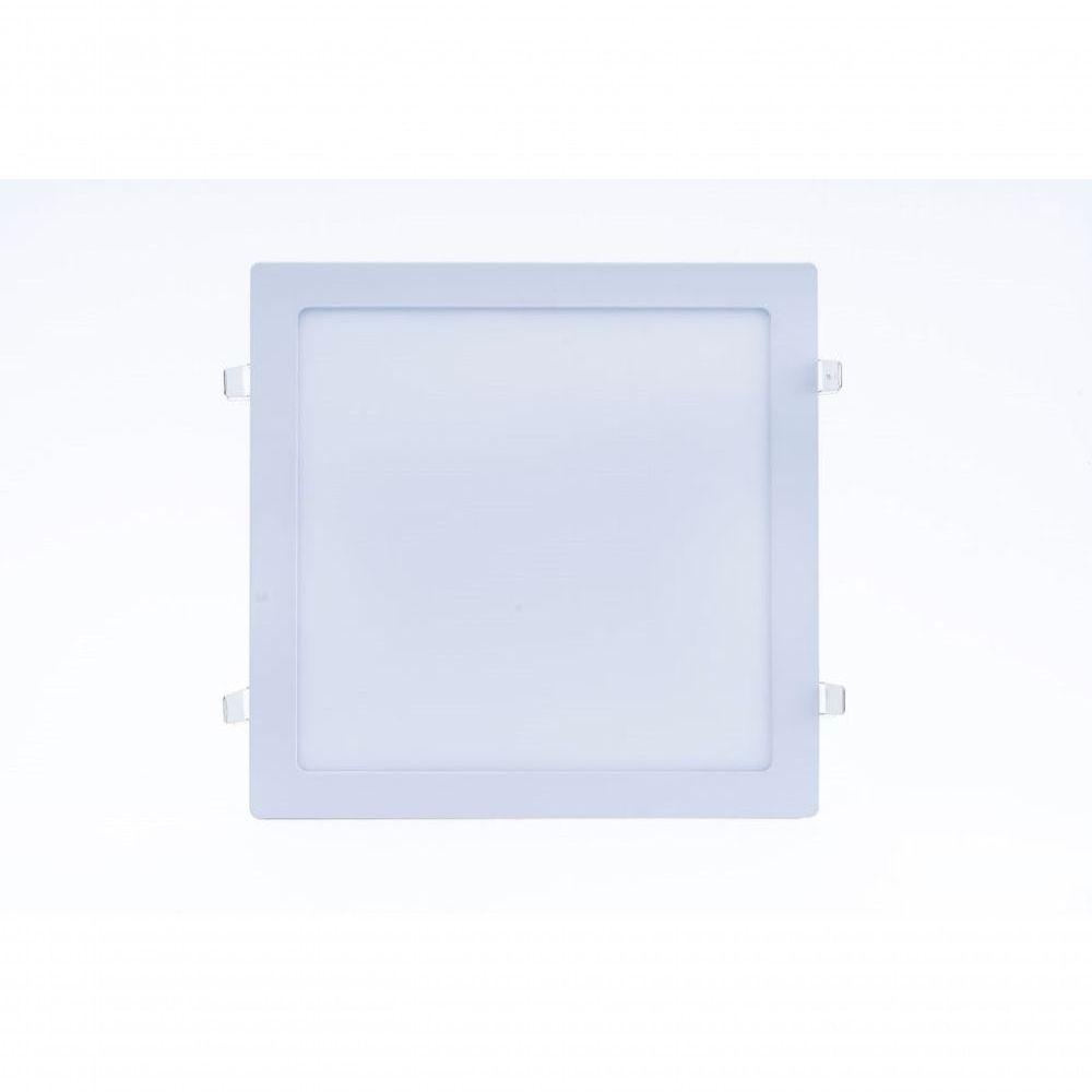 Plafon Led Slim 12w Redondo Embutir 3000k Branco Quente Bivolt - Kit Com 3 Un. - 1