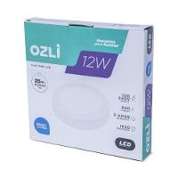 Plafon Led Sobrepor 12w Redondo 6500k Branco Frio Bivolt - Unidade