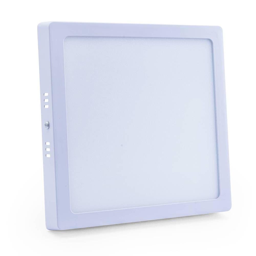 Plafon Led Sobrepor 18w Quadrado 3000k Branco Quente Bivolt -unidade - 1