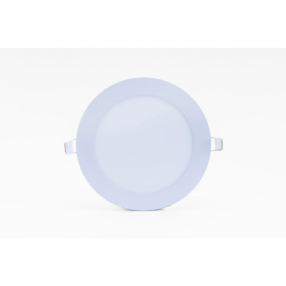 Kit C/ 05 Plafons Led 18w Redondo 3000k Slim Embutir Bivolt - 1