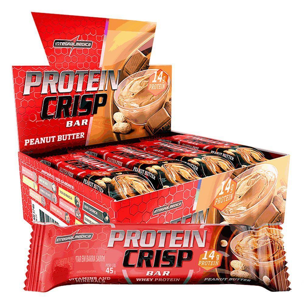 Barra Proteína Whey Crisp Bar 12 Unidades - Integralmedica Peanut Butter - 1
