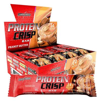 Barra Proteína Whey Crisp Bar 12 Unidades - Integralmedica Peanut Butter