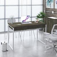 Mesa Office 120x60x75cm C/02 Gavetas Kuadra Carvalho Dark - Est.branca - 1