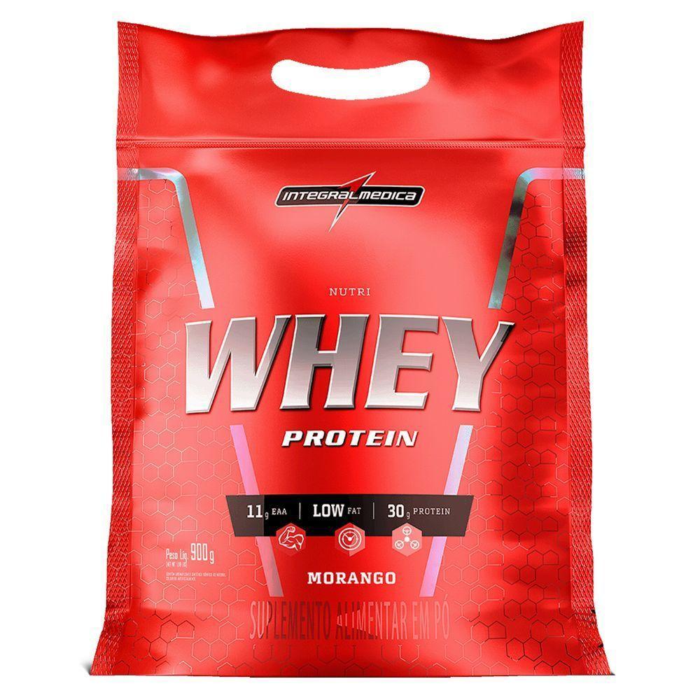 Hipercalórico Integralmedica Nutriwhey 900g Pouch Morango - 1