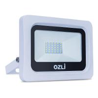 Refletor Led Slim 30w 3000k Bivolt Ip65 Carcaça Branca Alta Luminosidade - 1