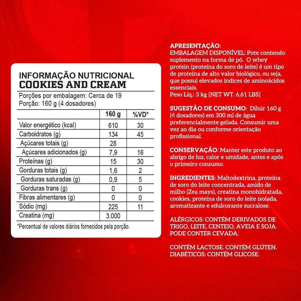 Hipercalórico Integralmedica Creamass 3kg Pouch Cookies - 6