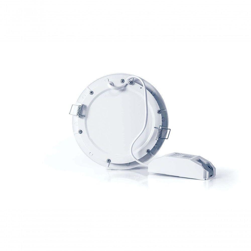 Plafon Led Slim 24w Redondo Embutir 6500k Branco Frio Bivolt - Unidade - 4