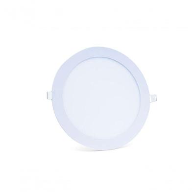 Plafon Led Slim 18w Redondo Embutir 6500k Branco Frio Bivolt - Kit Com 5 Un.
