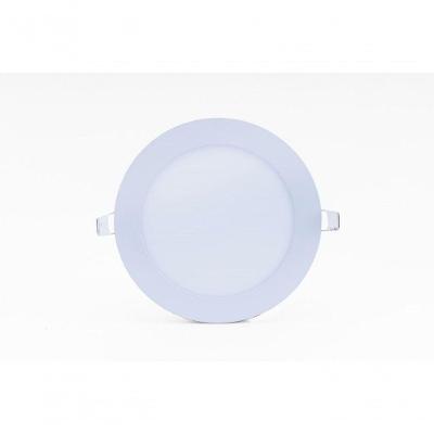 Plafon Led Slim 12w Redondo Embutir 6500k Branco Frio Bivolt - Kit Com 3 Un.