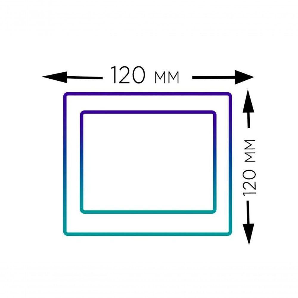 Plafon Led Sobrepor 6w Quadrado 3000k Branco Quente Bivolt - Kit Com 9 Un. - 3