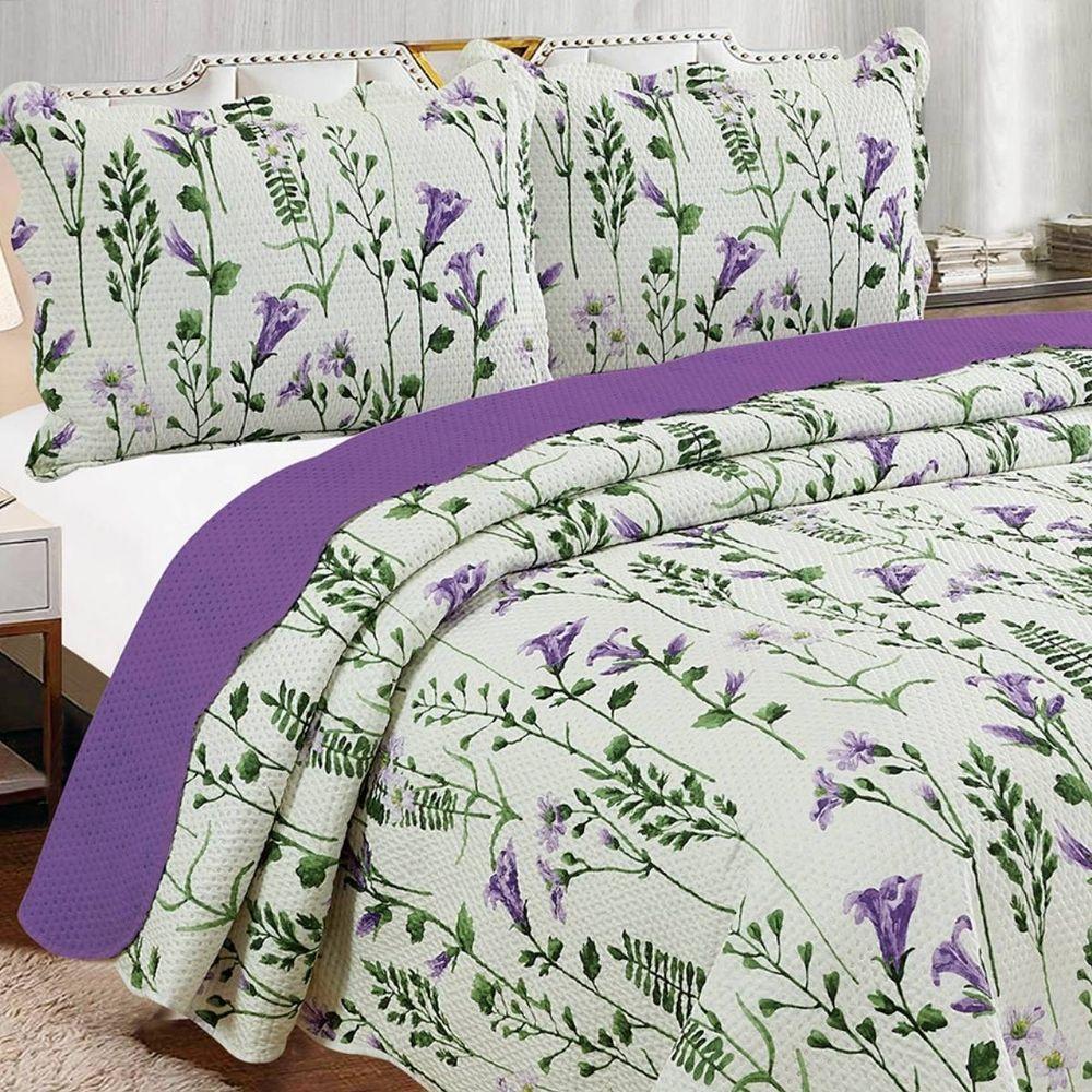 Kit Cobre Leito Casal + 2 Porta-travesseiros Capri Sofia - 2