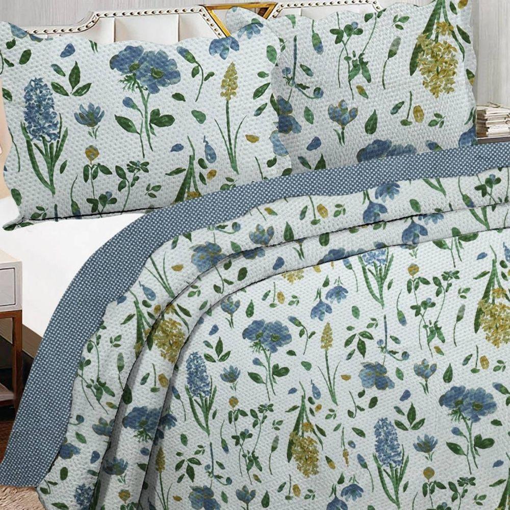 Kit Cobre Leito Queen + 2 Porta-travesseiros Capri Marina - 2