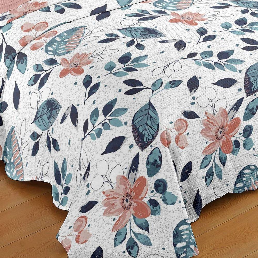 Kit Cobre Leito Queen + 2 Porta-travesseiros Capri Gabi - 3