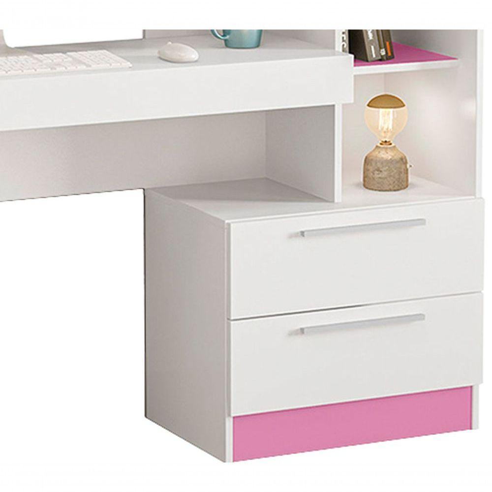 Mesa Para Computador Office Kokai Rosa - Moveisaqui - 4