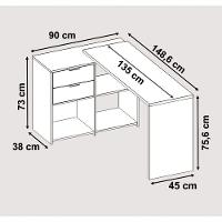 Mesa Para Computador Office Nt 2060 Nogal - Notável - 7