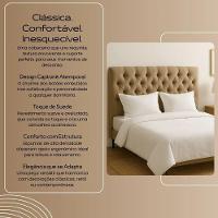 Cabeceira Cama Box Casal King Size 195cm Valentina Estofada Marrom - 3