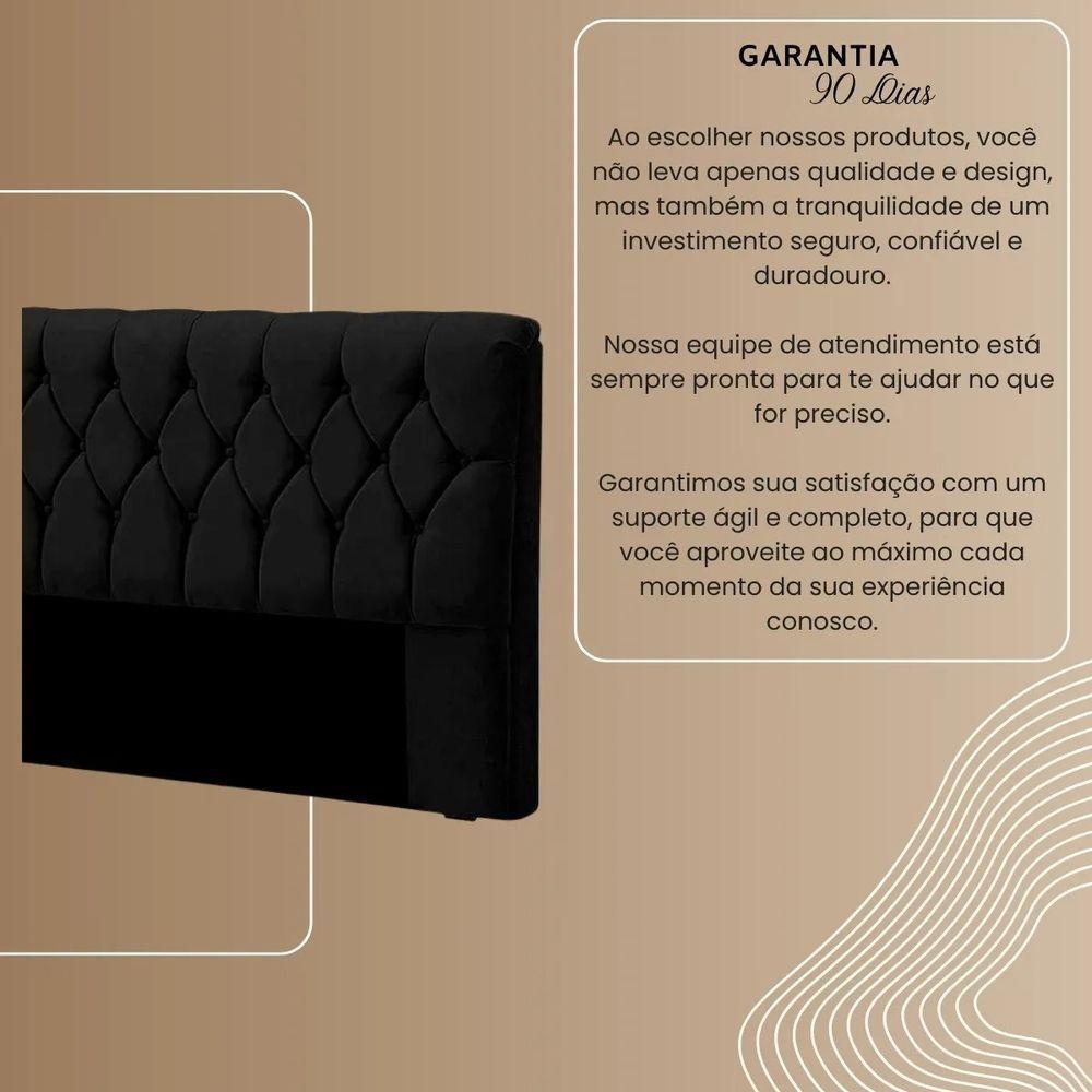 Cabeceira Cama Box Casal King Size 190cm Eloá Estofada Premium Bege - 4