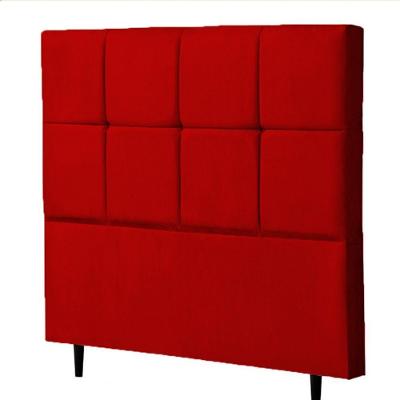 Cabeceira Cama Box Casal King Size 195cm Elena Estofada Vermelho