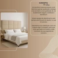 Cabeceira Cama Box Casal King Size 195cm Elena Estofada Preto
