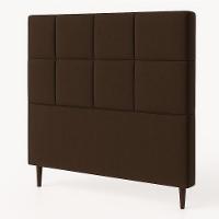 Cabeceira Cama Box Casal King Size 195cm Elena Estofada Marrom - 1