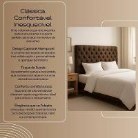 Cabeceira Cama Box Casal King Size 190cm Valentina Estofada Preto - 3
