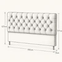 Cabeceira Cama Box Casal King Size 190cm Valentina Estofada Preto - 5