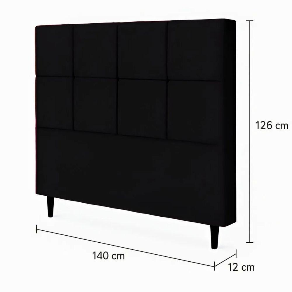 Cabeceira Cama Box Casal 140cm Elena Estofada Cinza - 5