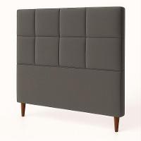 Cabeceira Cama Box Casal King Size 190cm Elena Estofada Cinza - 1