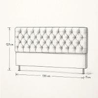 Cabeceira Cama Box Casal King Size 195cm Valentina Estofada Preto - 3