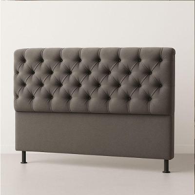 Cabeceira Cama Box Casal Queen Size 160cm Valentina Estofada Cinza