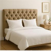 Cabeceira Cama Box Casal King Size 190cm Valentina Estofada Bege - 2