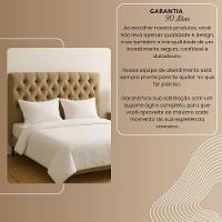 Cabeceira Cama Box Casal King Size 190cm Valentina Estofada Bege - 4