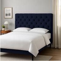 Cabeceira Cama Box Casal 140cm Valentina Estofada Azul Escuro - 2