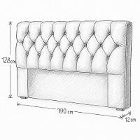 Cabeceira Cama Box Casal King Size 190cm Eloá Estofada Premium Cinza - 5