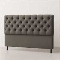 Cabeceira Cama Box Solteiro 90cm Valentina Estofada Cinza - 1