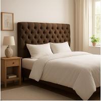 Cabeceira Cama Box Solteiro 90cm Valentina Estofada Marrom - 2