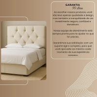 Cabeceira Cama Box Solteiro 90cm Eloá Estofada Suede Marrom