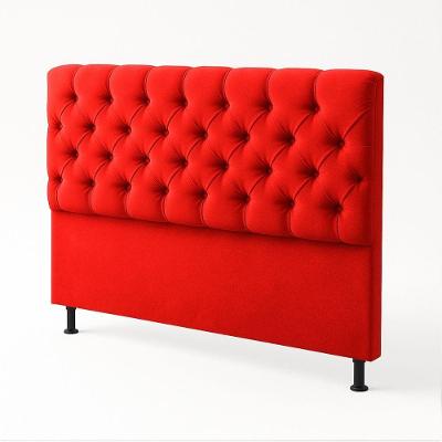 Cabeceira Cama Box Casal Queen Size 160cm Valentina Estofada Vermelho