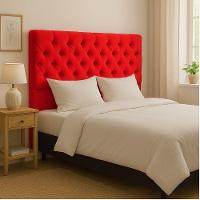 Cabeceira Cama Box Casal Queen Size 160cm Valentina Estofada Vermelho - 2