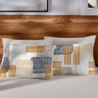 Jogo De Cama Malha Queen Estampado Vivaldi 100% Algodão 03 Peças York Perola - 2