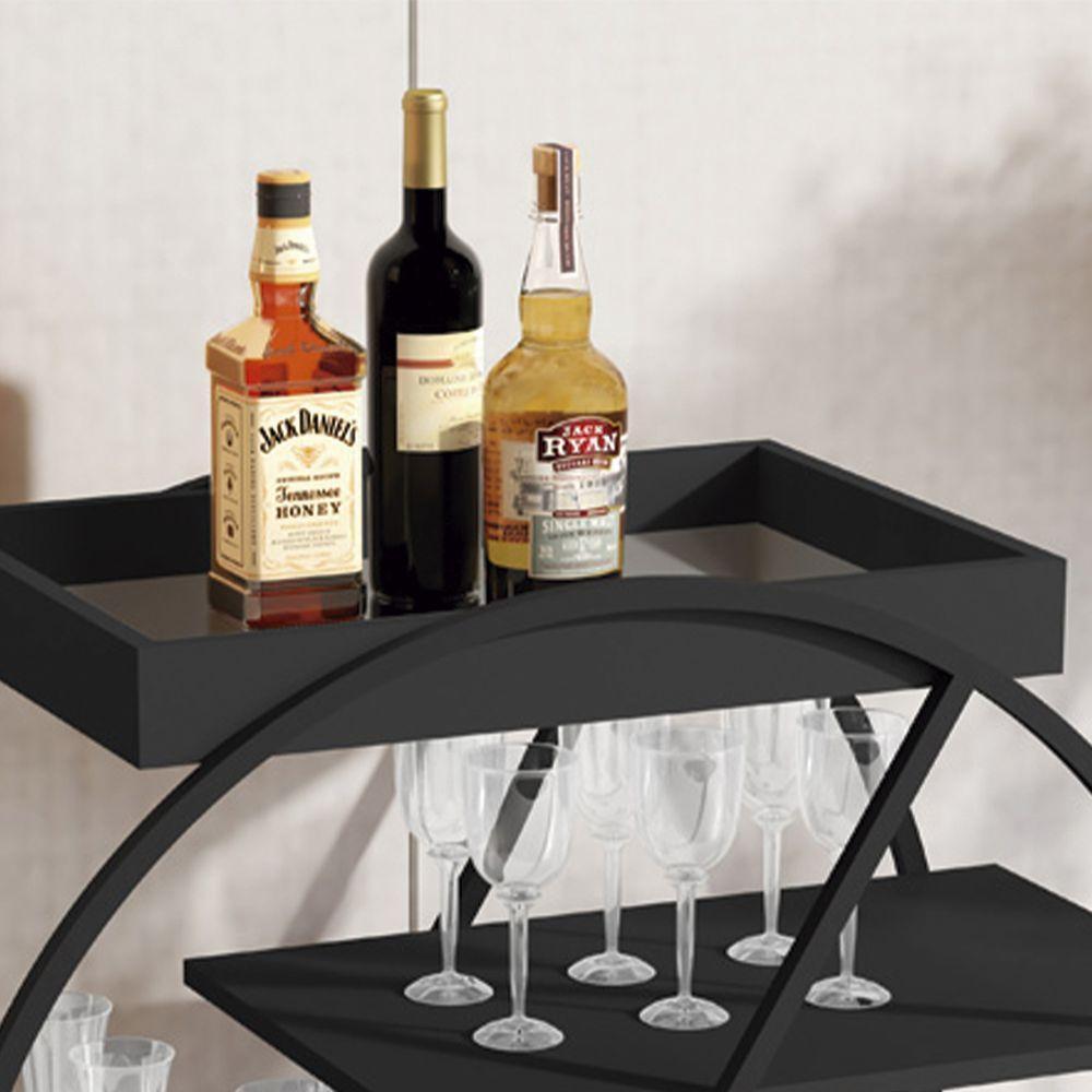 Adega Jb 4009 Luxo Preto Pe Preto - Moveis Jb - 4