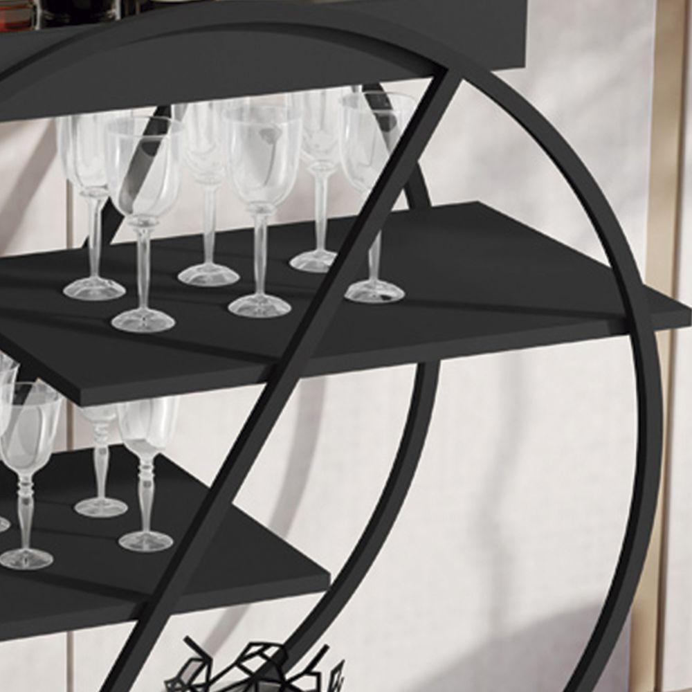 Adega Jb 4009 Luxo Preto Pe Preto - Moveis Jb - 5