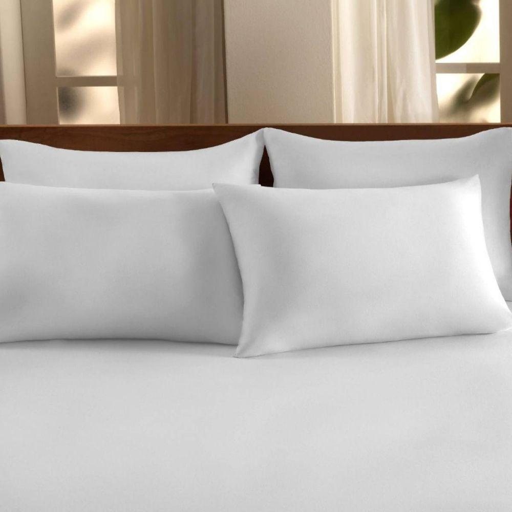 Jogo De Cama Malha Queen Liso Vivaldi 100% Algodão 03 Peças Branco - 2