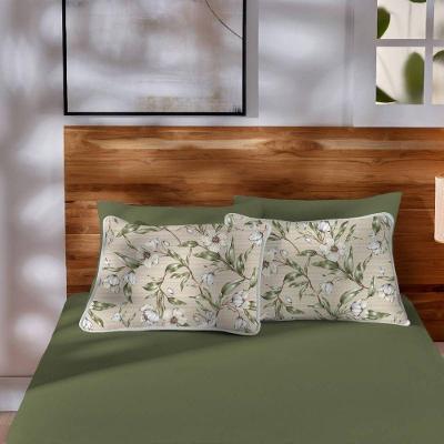 Jogo De Cama Malha Casal Estampado Vivaldi 100% Algodão 03 Peças Annency Verde