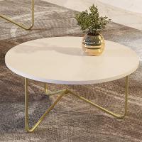 Mesa De Centro Jb 8006 Luxo Pe Dourado - Moveis Jb - 2