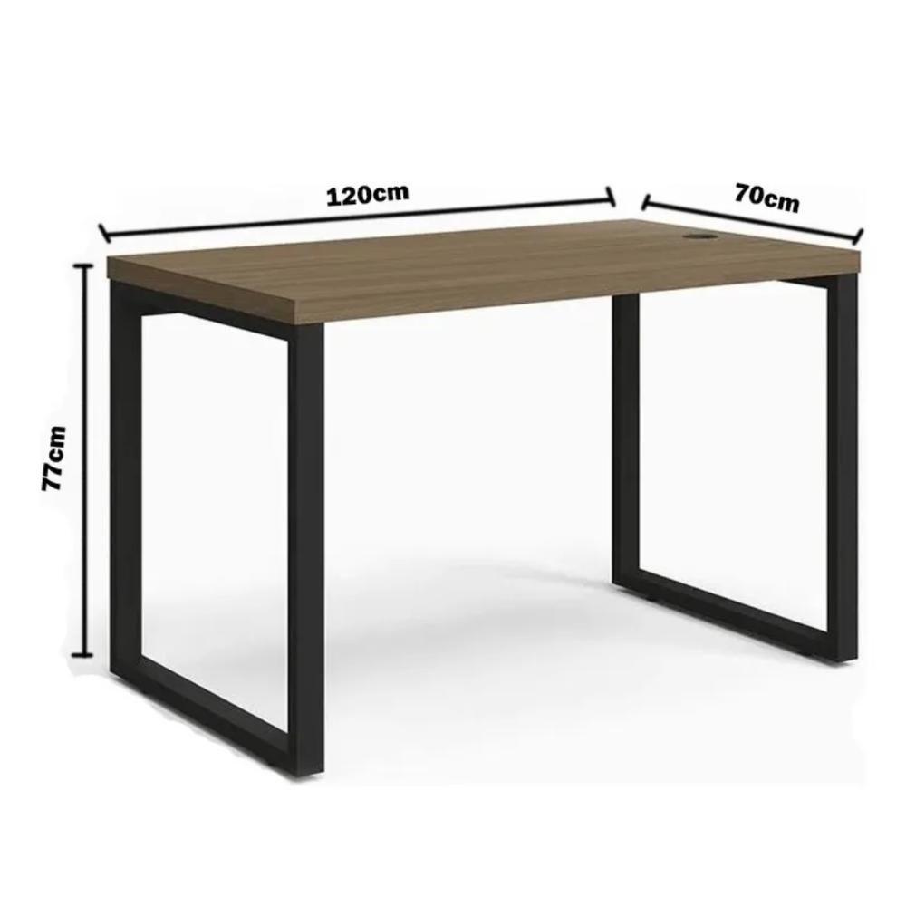 Mesa Escritório Secretária Kappesberg 120cm Frame Munique Carvalho - 2
