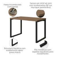 Mesa Escritório Secretária Kappesberg 120cm Frame Munique Carvalho - 3